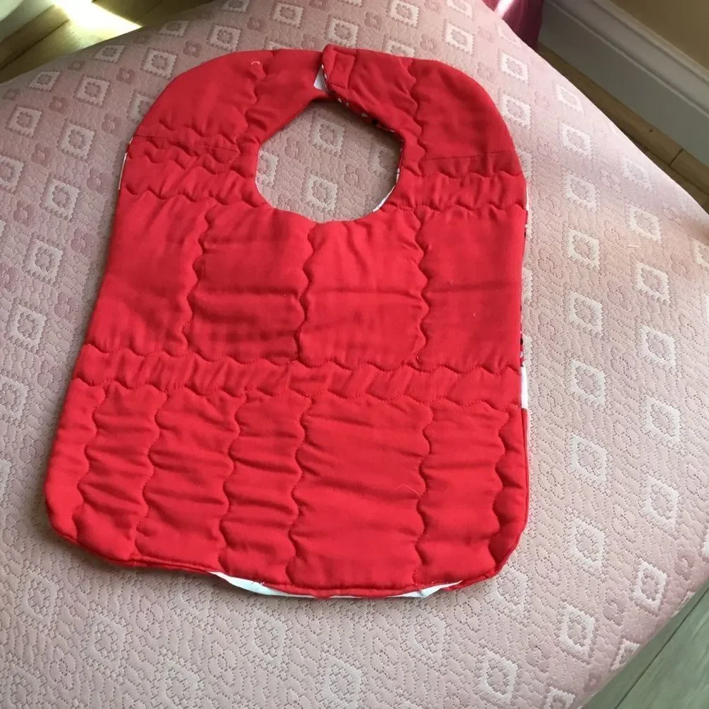 3/$25 or $12 ea. Red, White & Black Handcrafted Reversible Bib